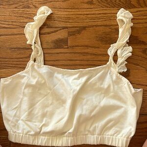 Cream Crop Top